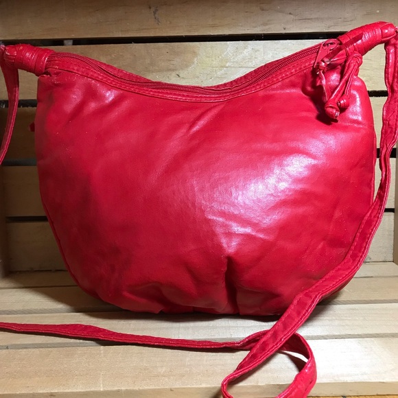 Red vintage medium shoulder bag - Picture 2 of 5